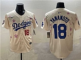 Men's Los Angeles Dodgers #18 Yoshinobu Yamamoto Cream 2025 Tokyo Series Limited Stitched Jersey,baseball caps,new era cap wholesale,wholesale hats